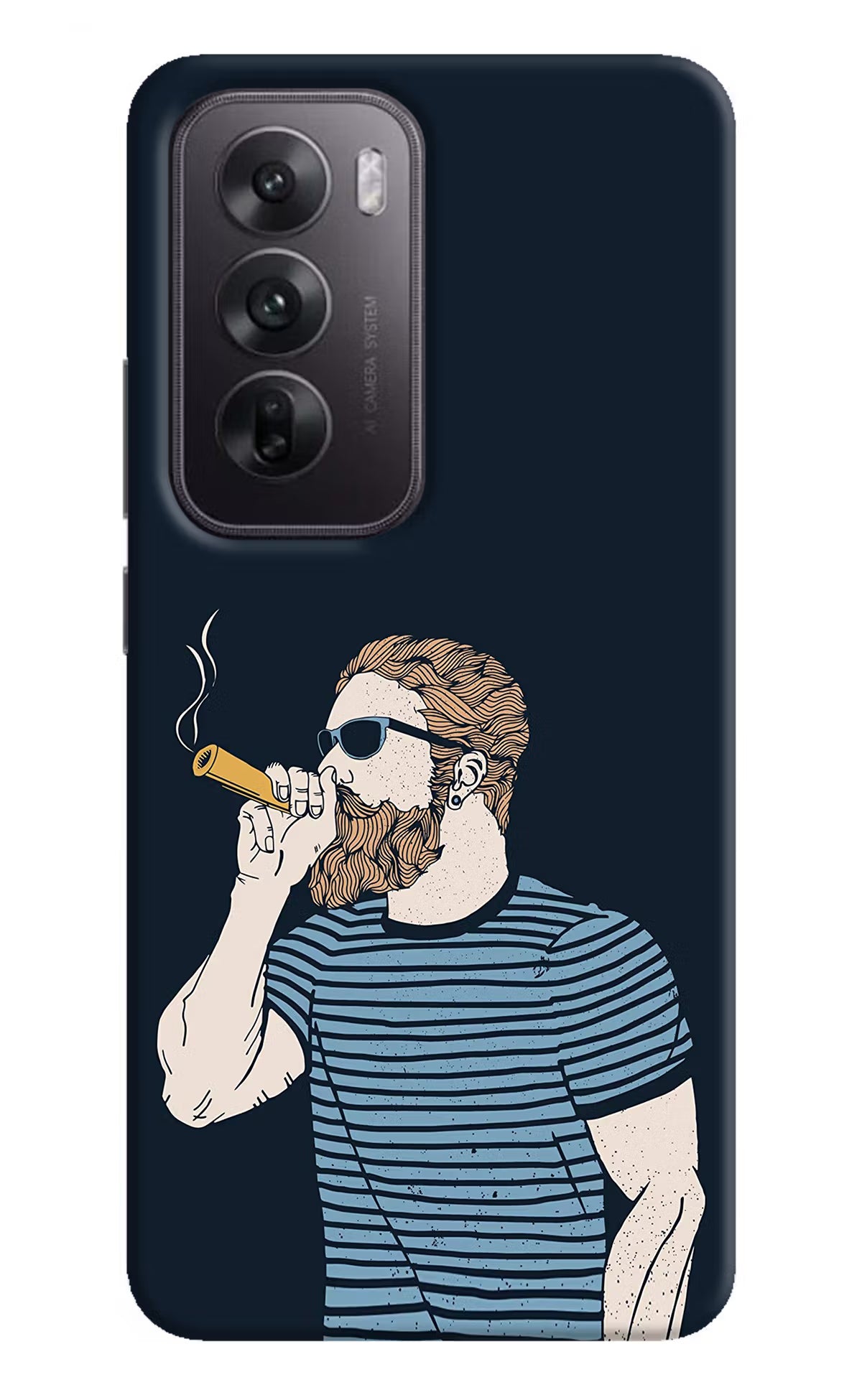 Smoking Oppo Reno12 5G Hard Case Back Cover by Casekaro