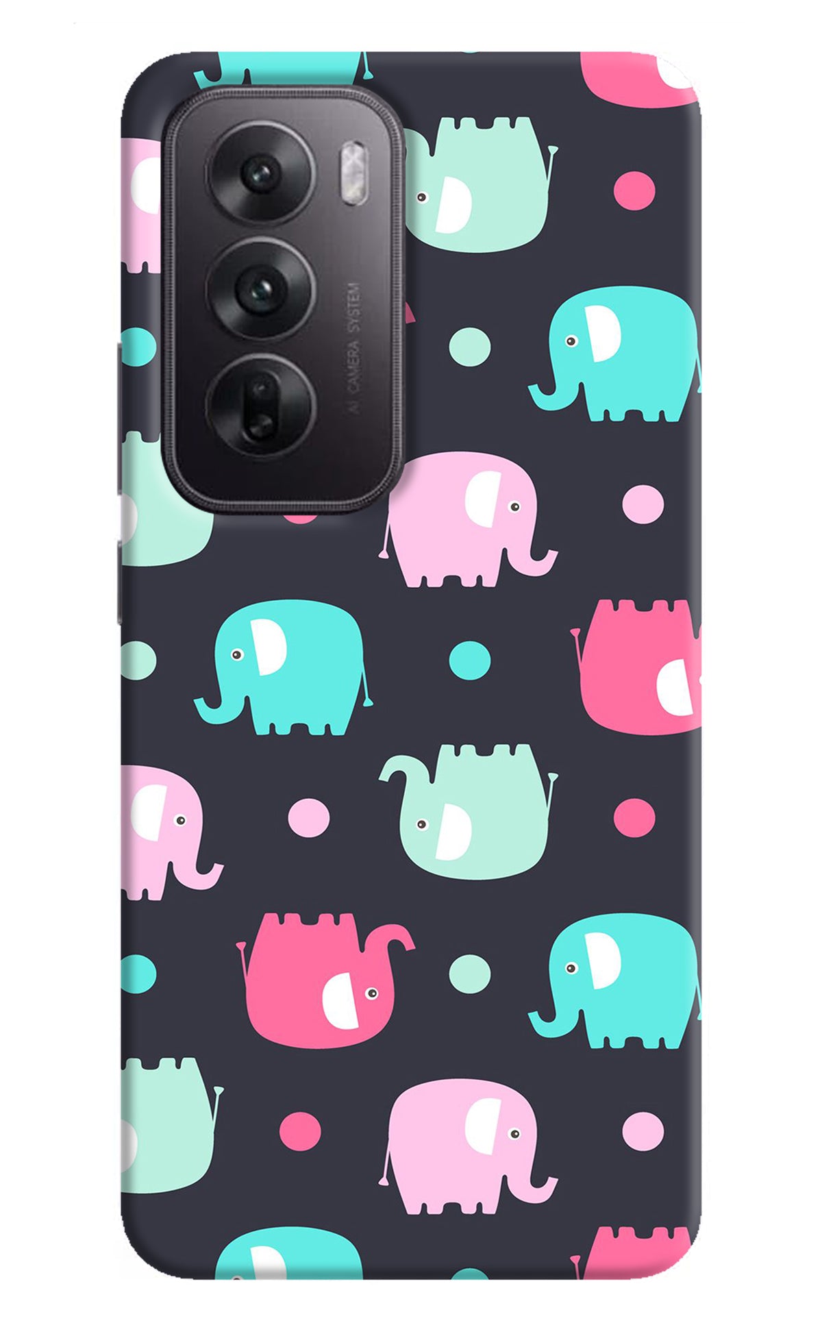 Elephants Oppo Reno12 5G Back Cover