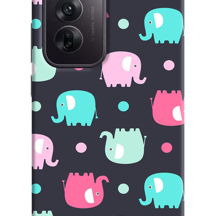 Elephants Oppo Reno12 5G Hard Case Back Cover by Casekaro