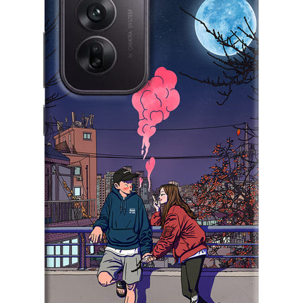 Chilling Couple Oppo Reno12 5G Hard Case Back Cover by Casekaro