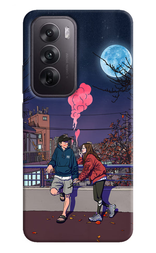 Chilling Couple Oppo Reno12 5G Hard Case Back Cover by Casekaro