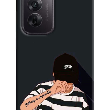 Aesthetic Boy Oppo Reno12 5G Hard Case Back Cover by Casekaro