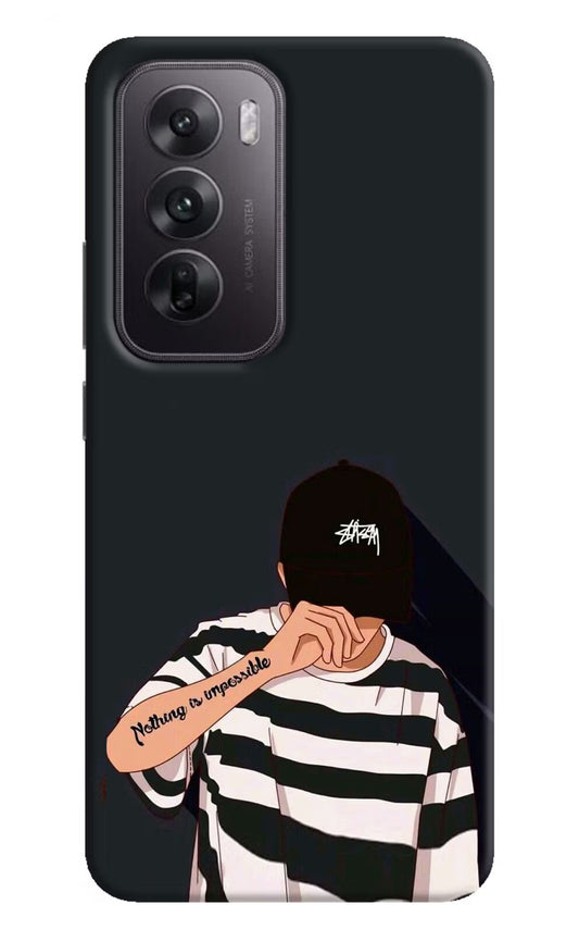 Aesthetic Boy Oppo Reno12 5G Hard Case Back Cover by Casekaro