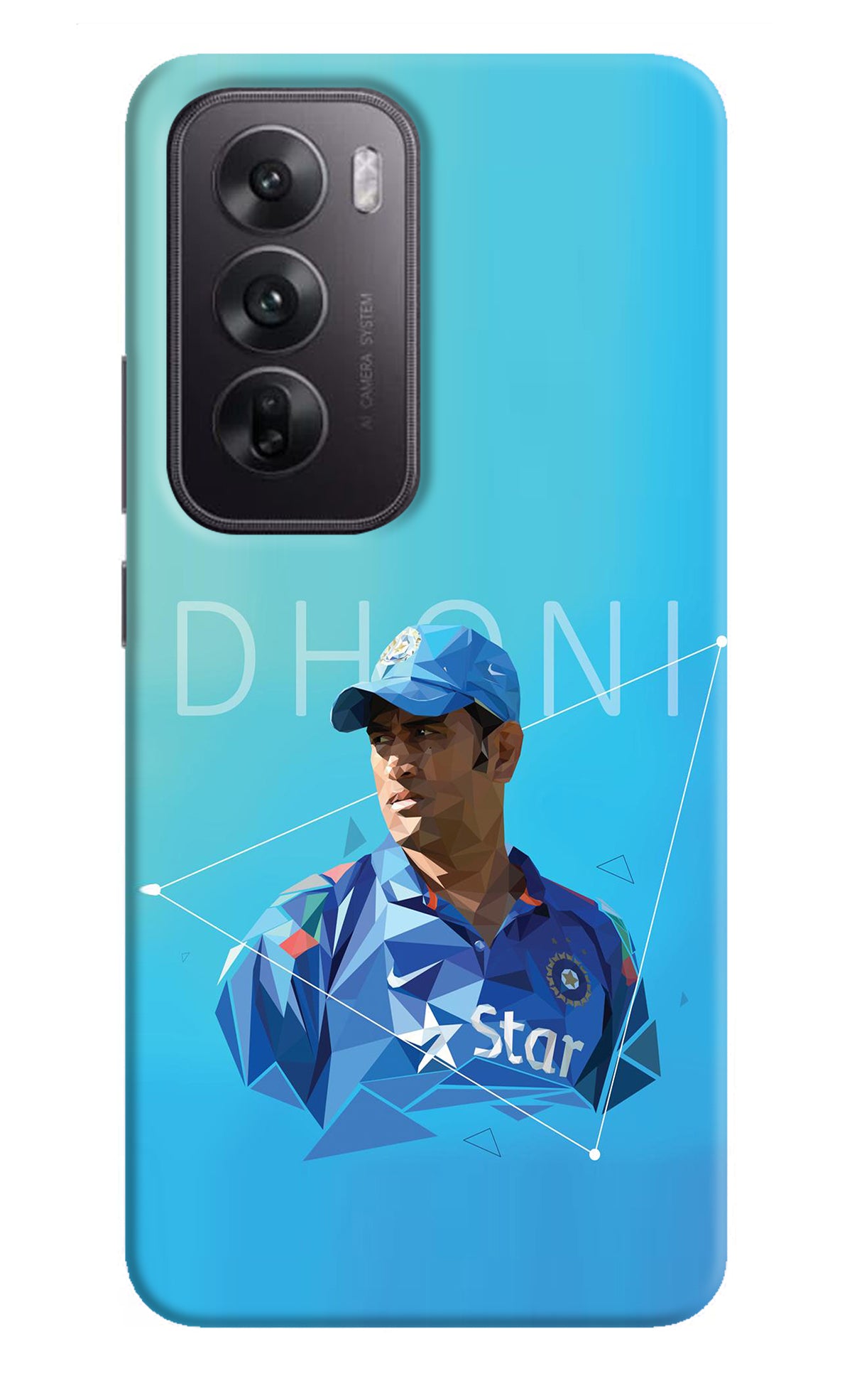 Dhoni Artwork Oppo Reno12 5G Back Cover