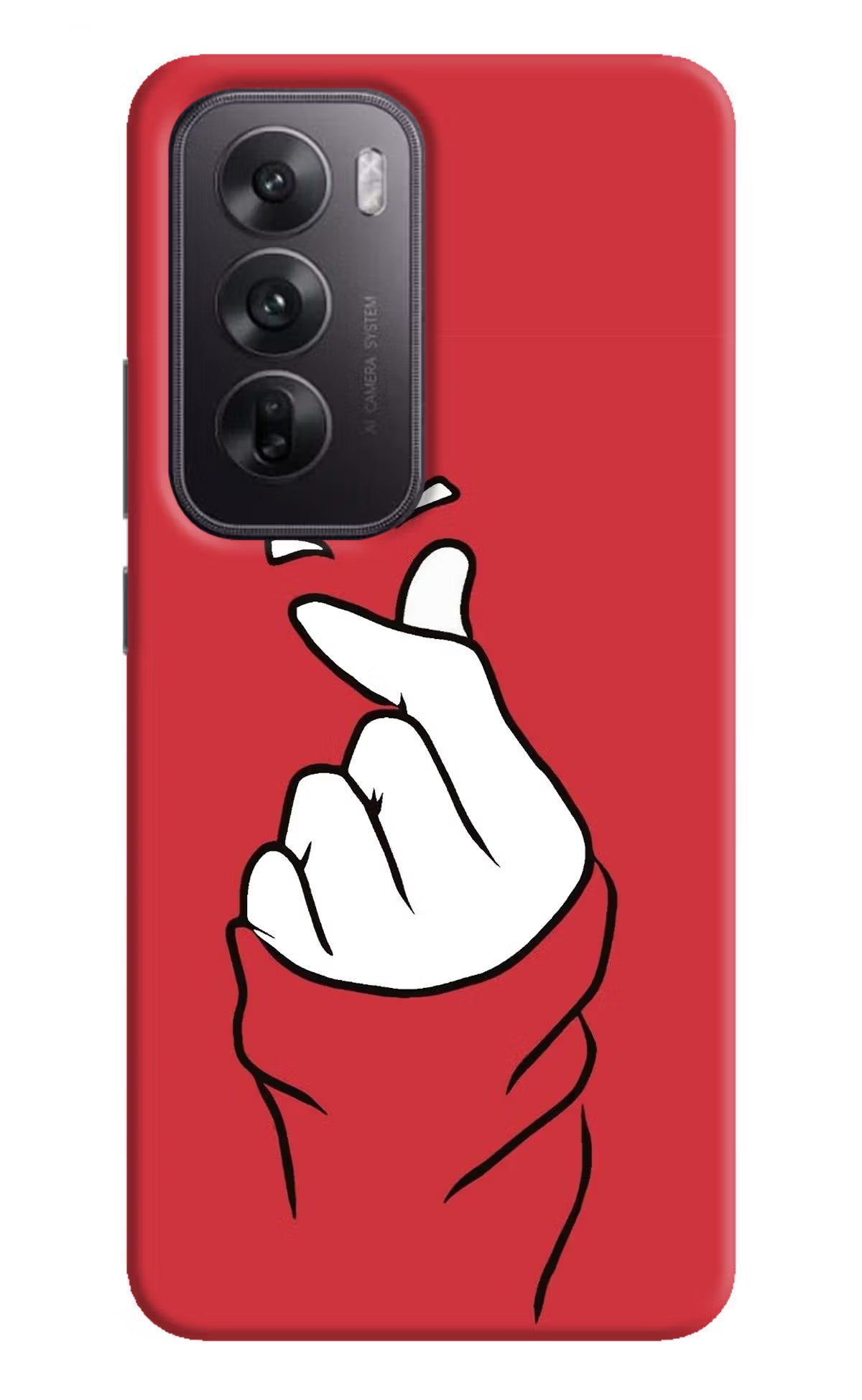 Korean Love Sign Oppo Reno12 5G Hard Case Back Cover by Casekaro