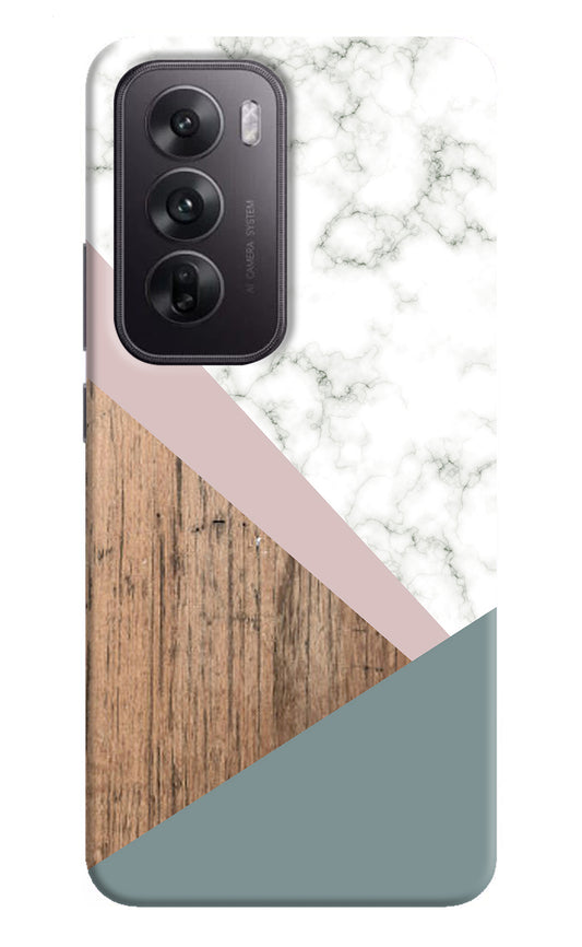 Marble wood Abstract Oppo Reno12 5G Back Cover