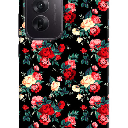 Rose Pattern Oppo Reno12 5G Hard Case Back Cover by Casekaro