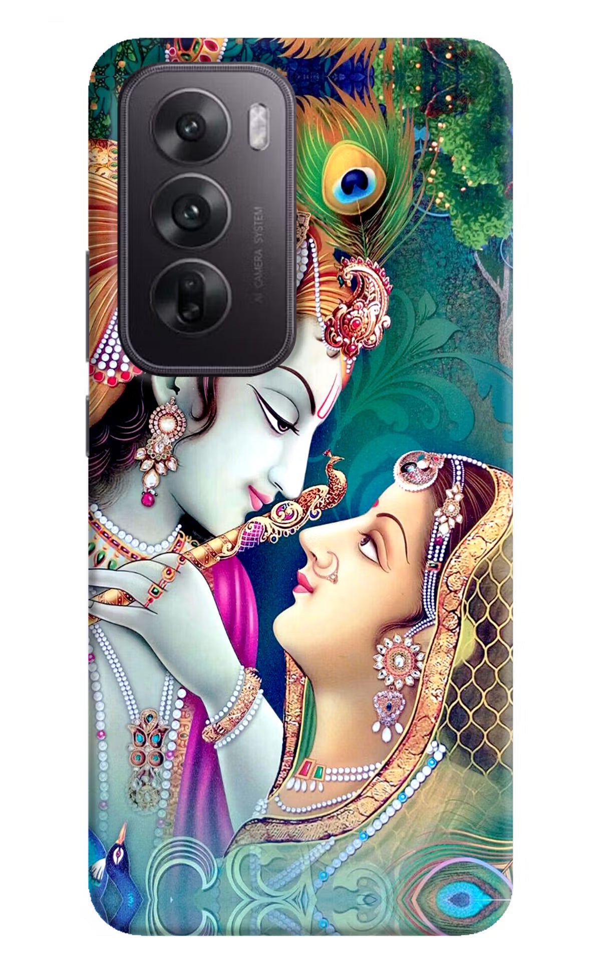 Lord Radha Krishna Oppo Reno12 5G Hard Case Back Cover by Casekaro