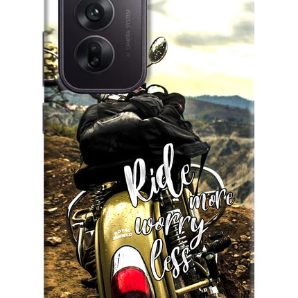 Ride More Worry Less Oppo Reno12 5G Hard Case Back Cover by Casekaro