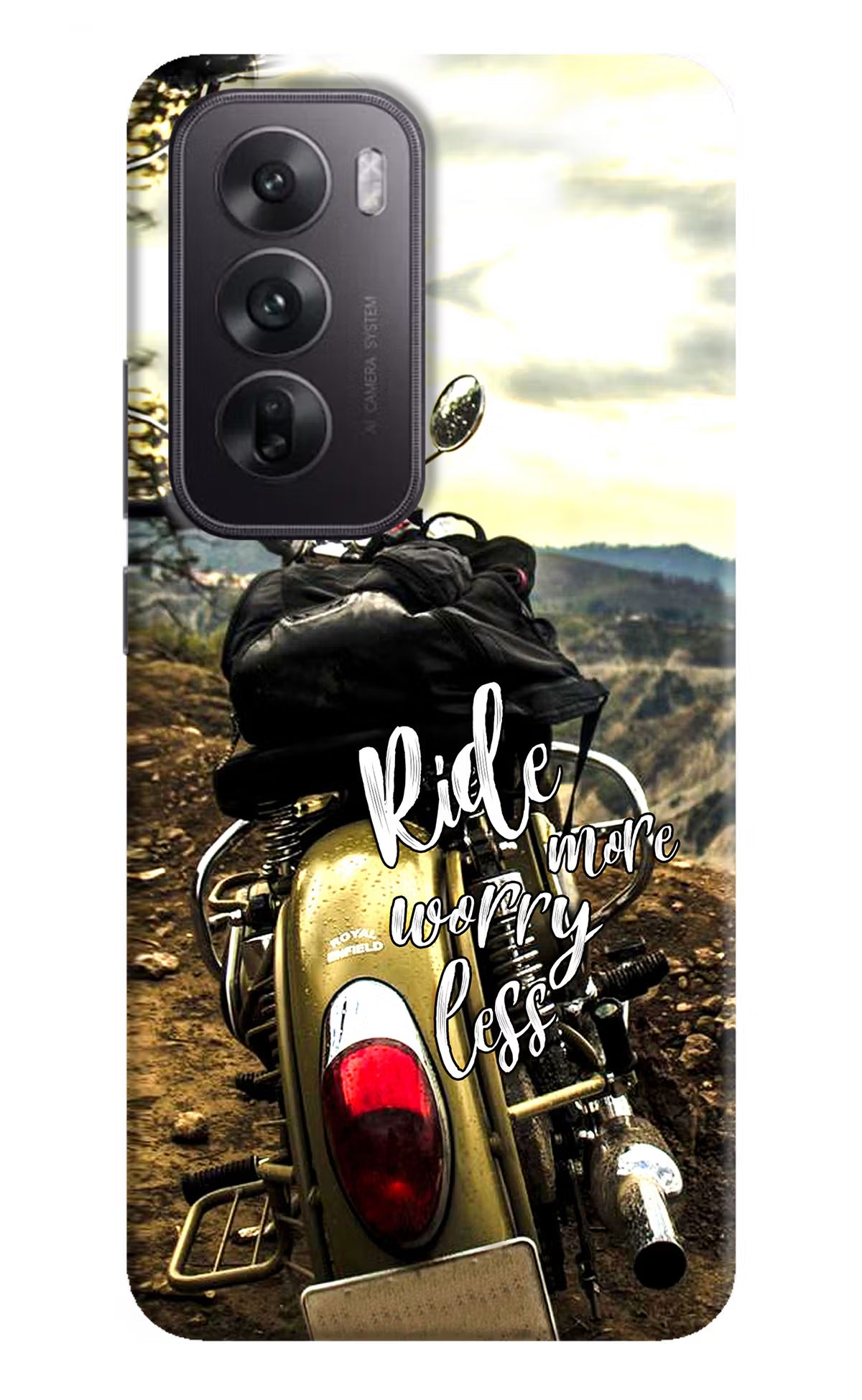 Ride More Worry Less Oppo Reno12 5G Hard Case Back Cover by Casekaro