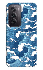 Blue Waves Oppo Reno12 5G Hard Case Back Cover by Casekaro