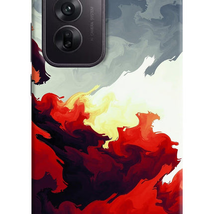 Fire Cloud Oppo Reno12 5G Hard Case Back Cover by Casekaro