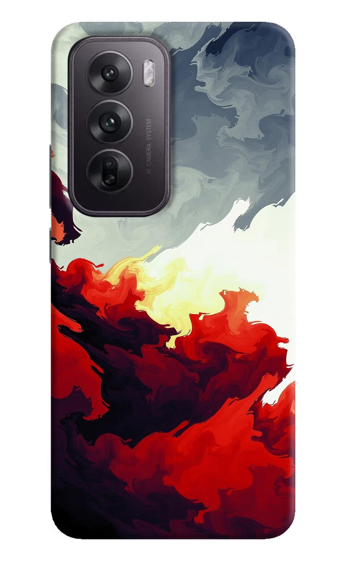 Fire Cloud Oppo Reno12 5G Hard Case Back Cover by Casekaro