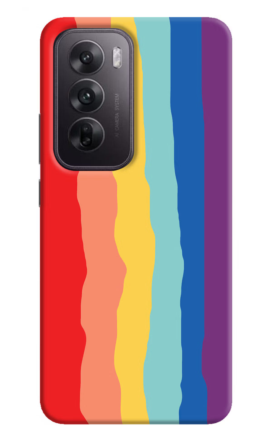 Rainbow Oppo Reno12 5G Back Cover, Hard case