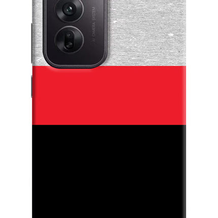 Tri Color Pattern Oppo Reno12 5G Hard Case Back Cover by Casekaro
