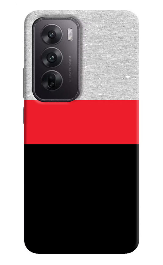 Tri Color Pattern Oppo Reno12 5G Hard Case Back Cover by Casekaro
