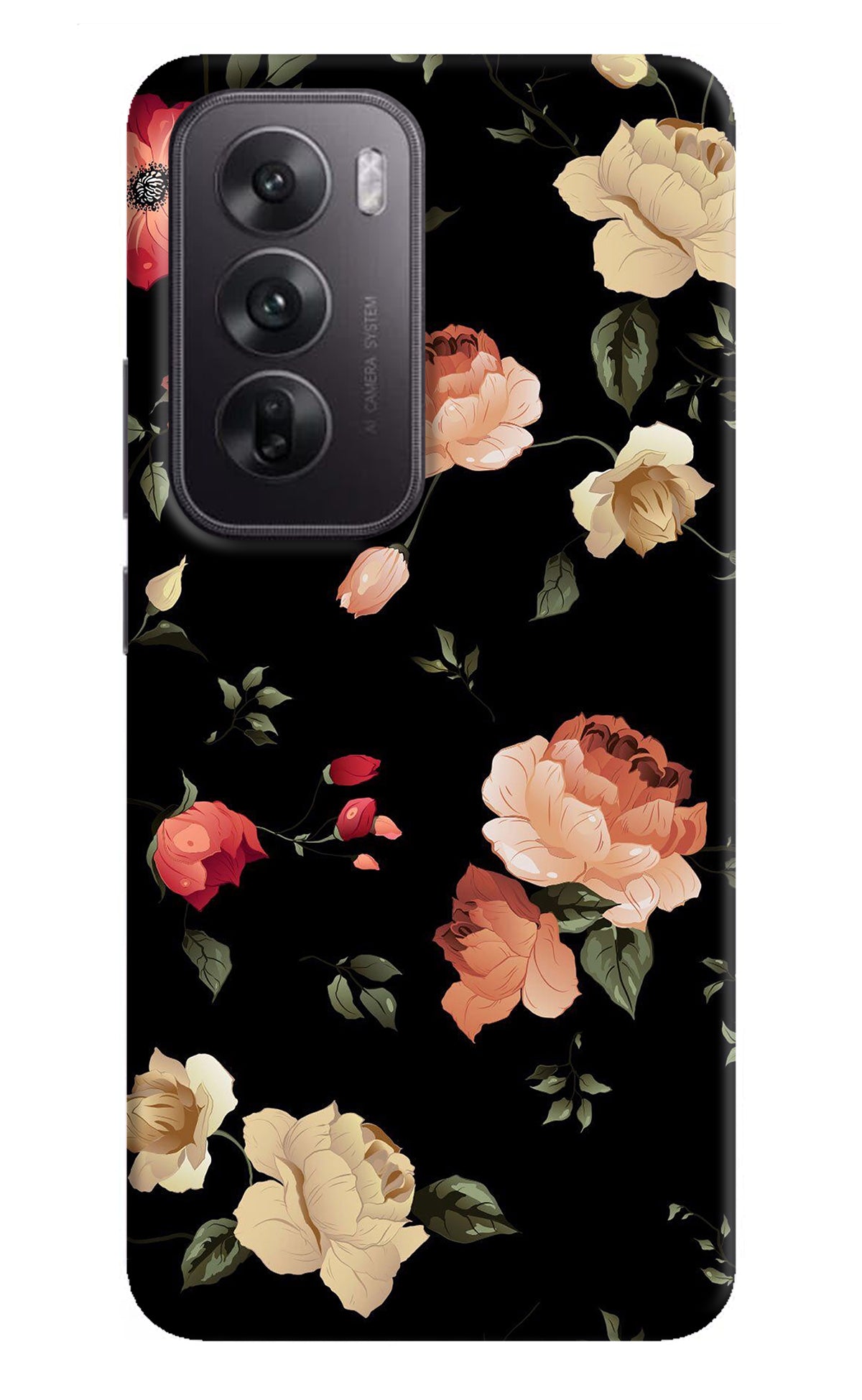 Flowers Oppo Reno12 5G Back Cover