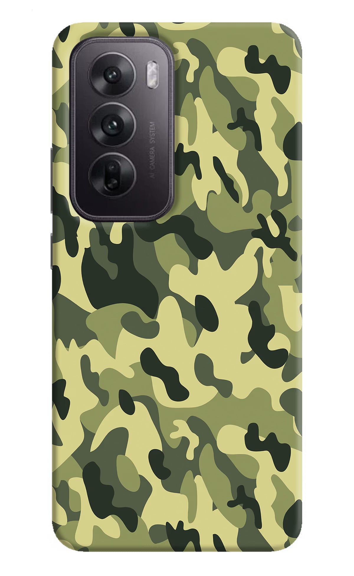 Camouflage Oppo Reno12 5G Hard Case Back Cover by Casekaro