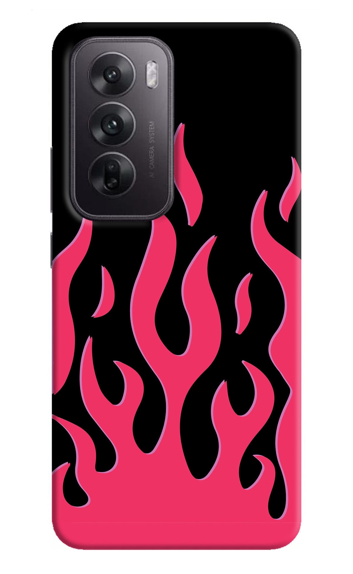 Fire Flames Oppo Reno12 5G Back Cover