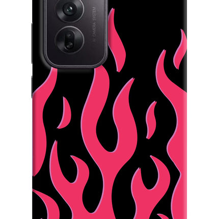 Fire Flames Oppo Reno12 5G Hard Case Back Cover by Casekaro