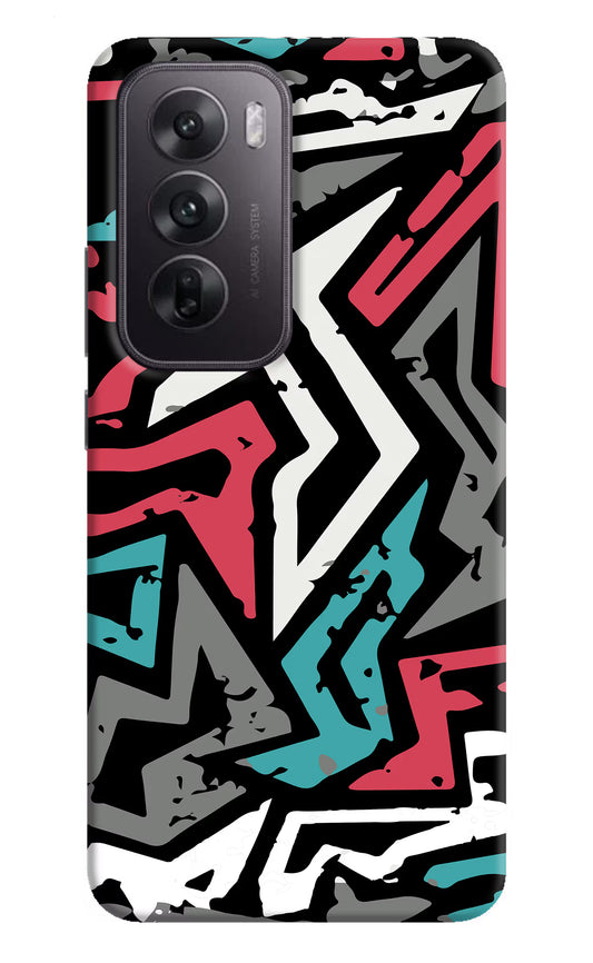 Geometric Graffiti Oppo Reno12 5G Hard Case Back Cover by Casekaro
