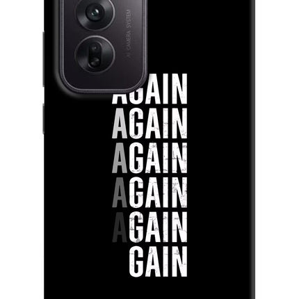 Again Again Gain Oppo Reno12 5G Hard Case Back Cover by Casekaro