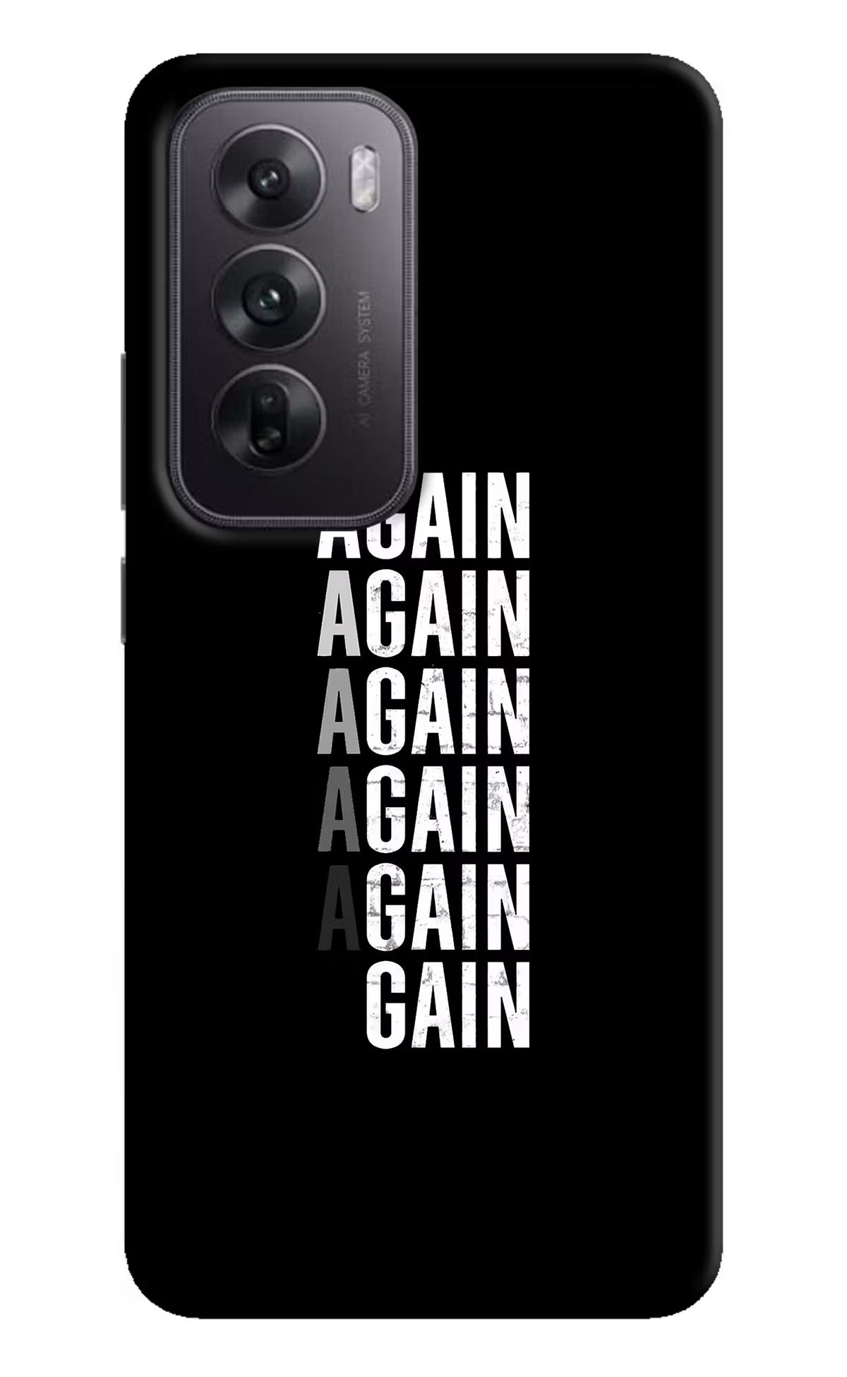 Again Again Gain Oppo Reno12 5G Hard Case Back Cover by Casekaro