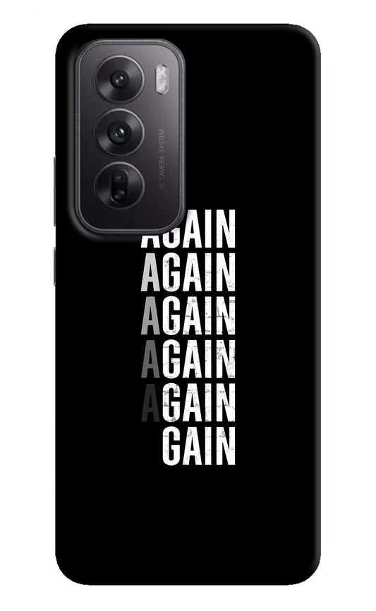 Again Again Gain Oppo Reno12 5G Hard Case Back Cover by Casekaro