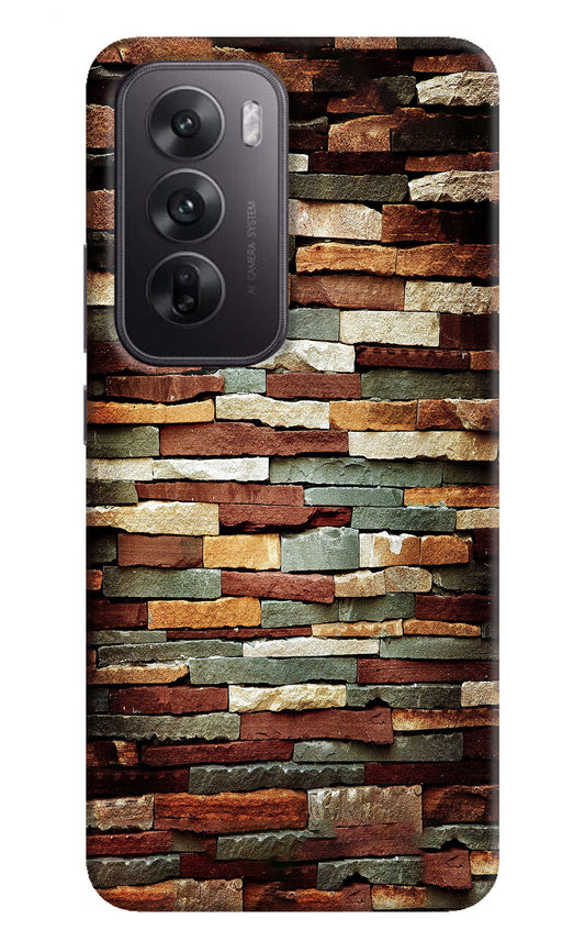 Bricks Pattern Oppo Reno12 5G Back Cover