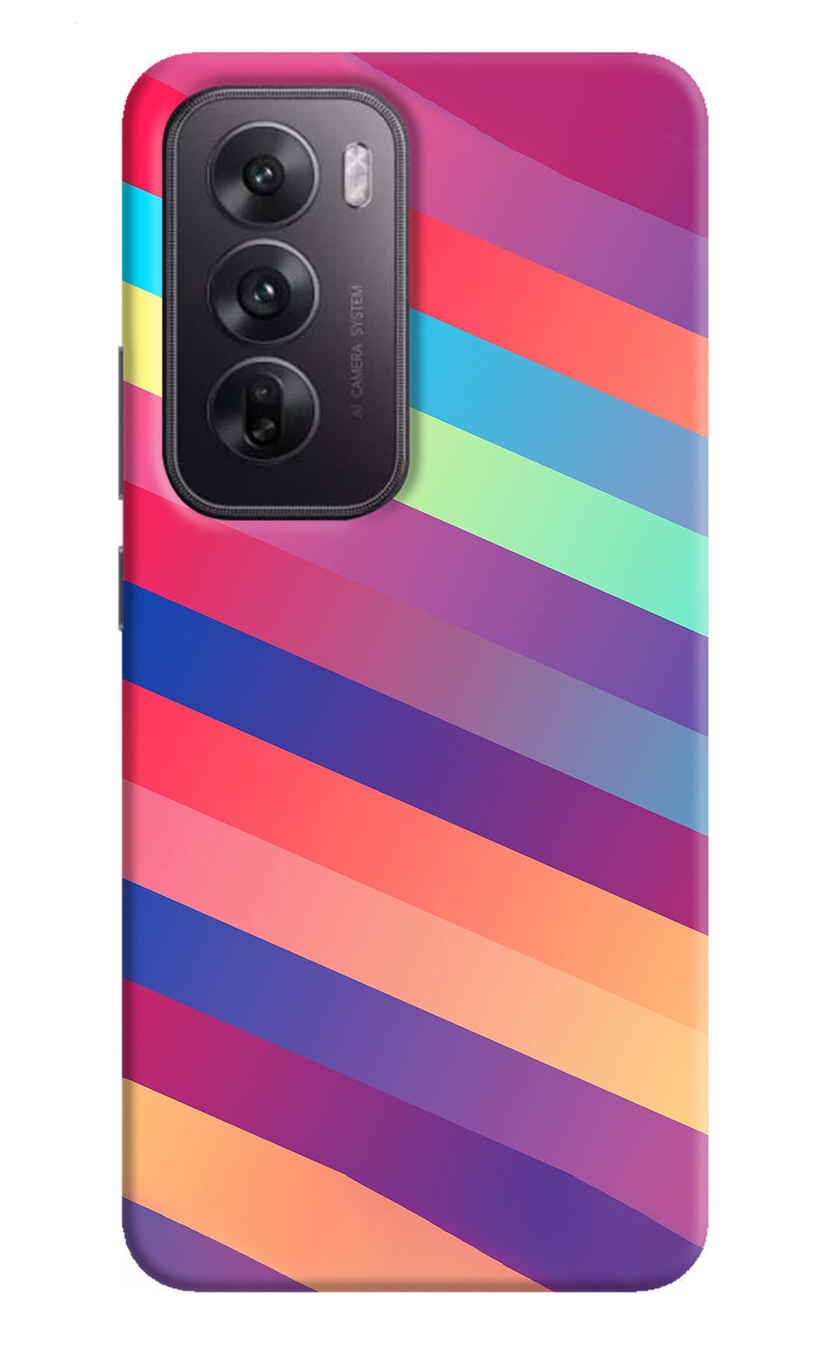 Stripes color Oppo Reno12 5G Back Cover