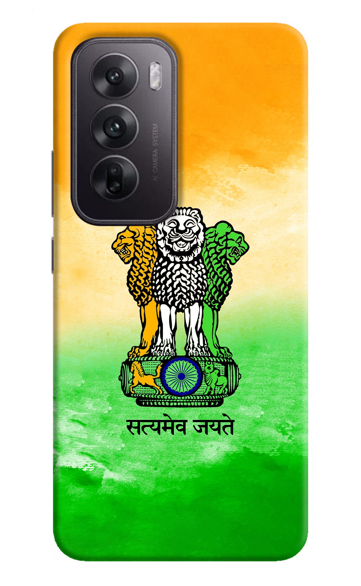 Satyamev Jayate Flag Oppo Reno12 5G Back Cover