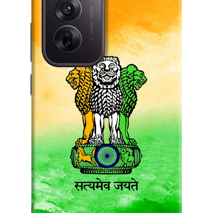 Satyamev Jayate Flag Oppo Reno12 5G Hard Case Back Cover by Casekaro