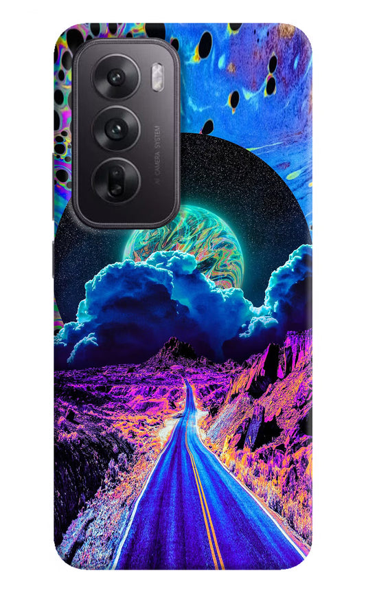 Psychedelic Painting Oppo Reno12 5G Hard Case Back Cover by Casekaro