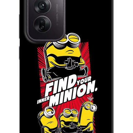 Find your inner Minion Oppo Reno12 5G Hard Case Back Cover by Casekaro