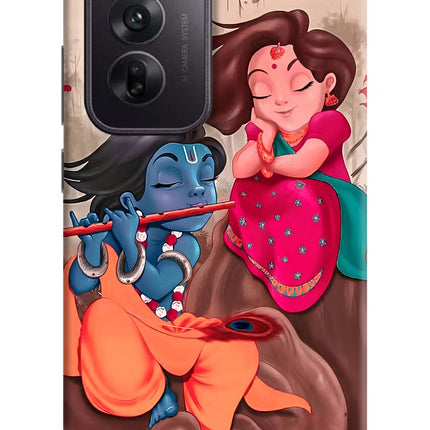 Radhe Krishna Oppo Reno12 5G Hard Case Back Cover by Casekaro