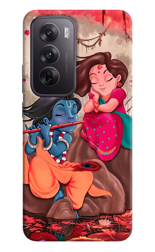 Radhe Krishna Oppo Reno12 5G Hard Case Back Cover by Casekaro