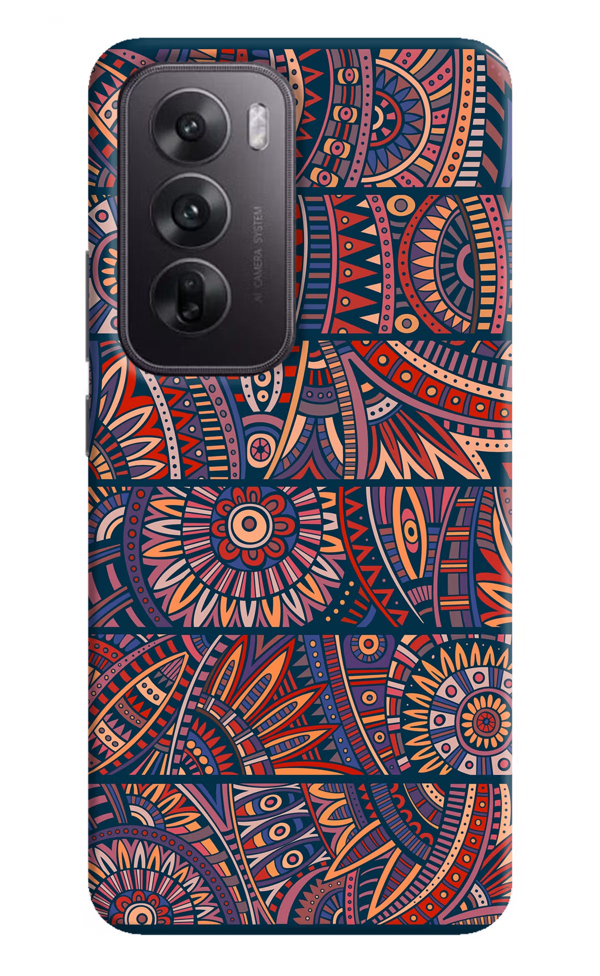 African Culture Design Oppo Reno12 5G Hard Case Back Cover by Casekaro