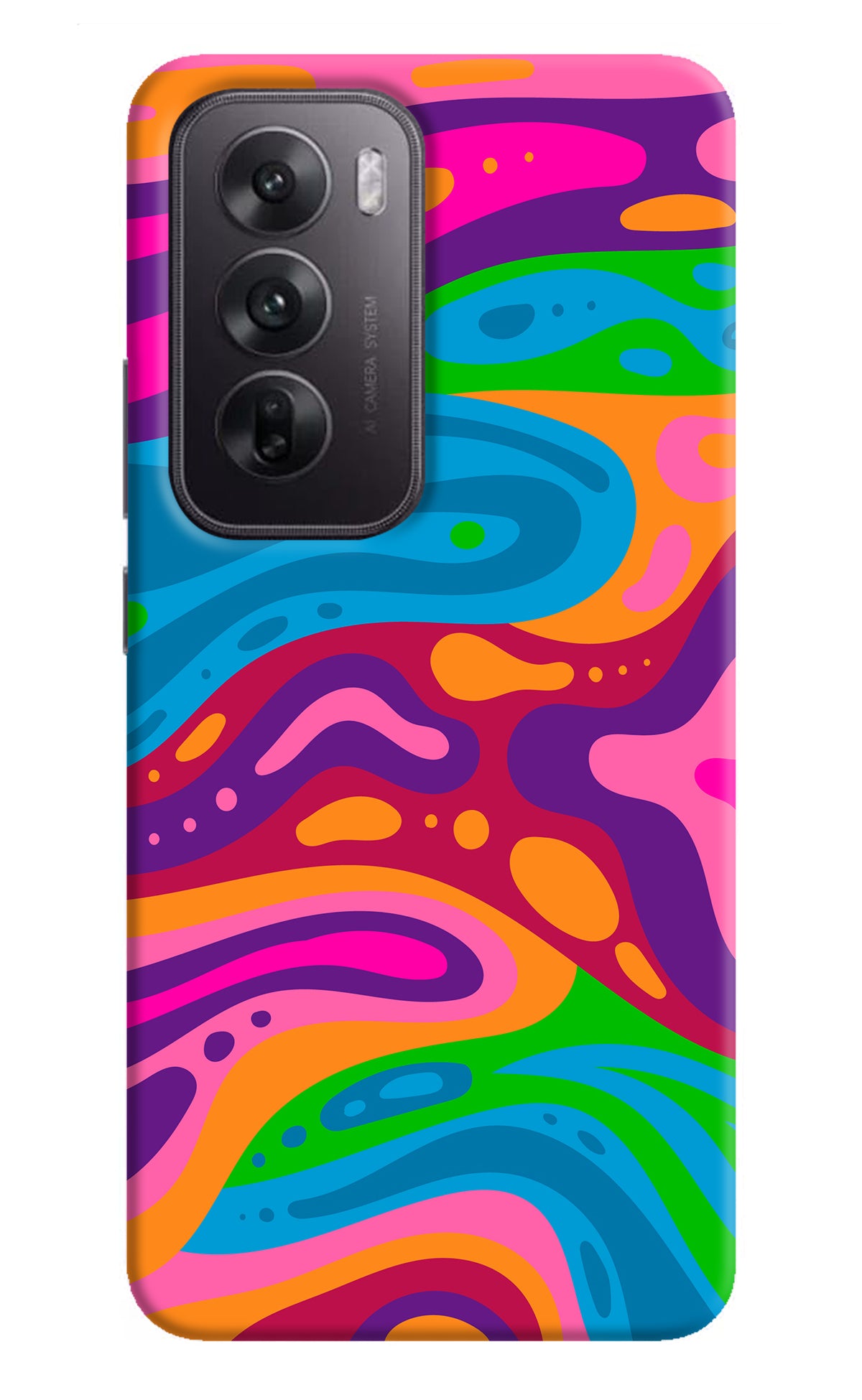 Trippy Pattern Oppo Reno12 5G Back Cover