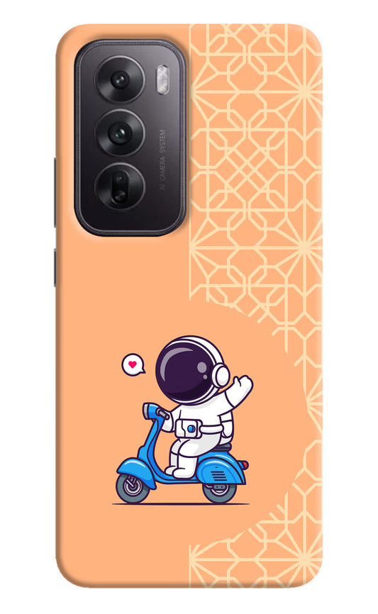 Cute Astronaut Riding Oppo Reno12 5G Hard Case Back Cover by Casekaro