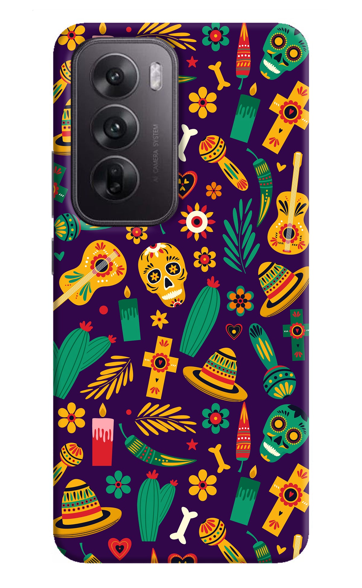 Mexican Artwork Oppo Reno12 5G Back Cover