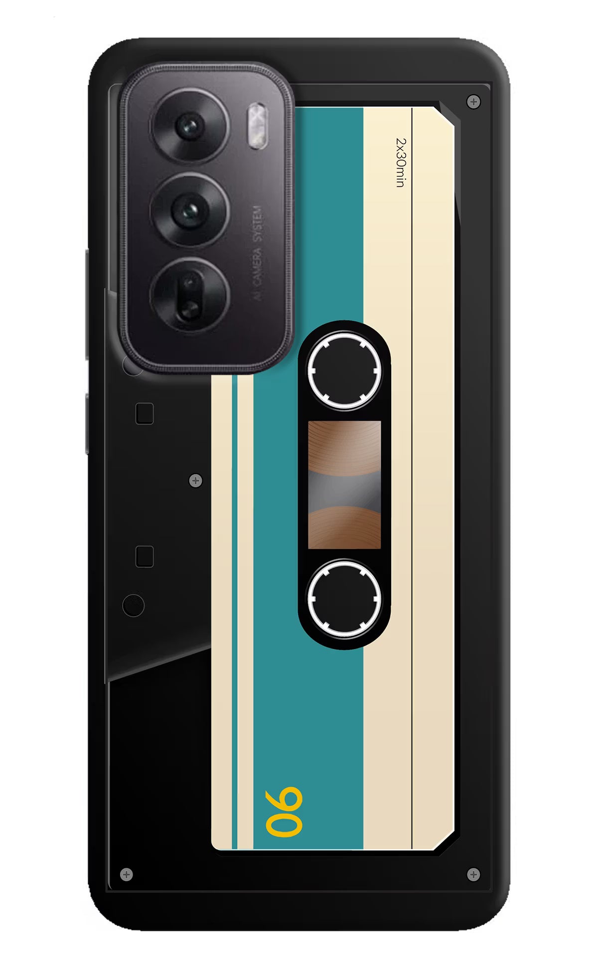 Cassette Oppo Reno12 5G Hard Case Back Cover by Casekaro