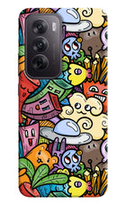 Veggie Doodle Oppo Reno12 5G Hard Case Back Cover by Casekaro