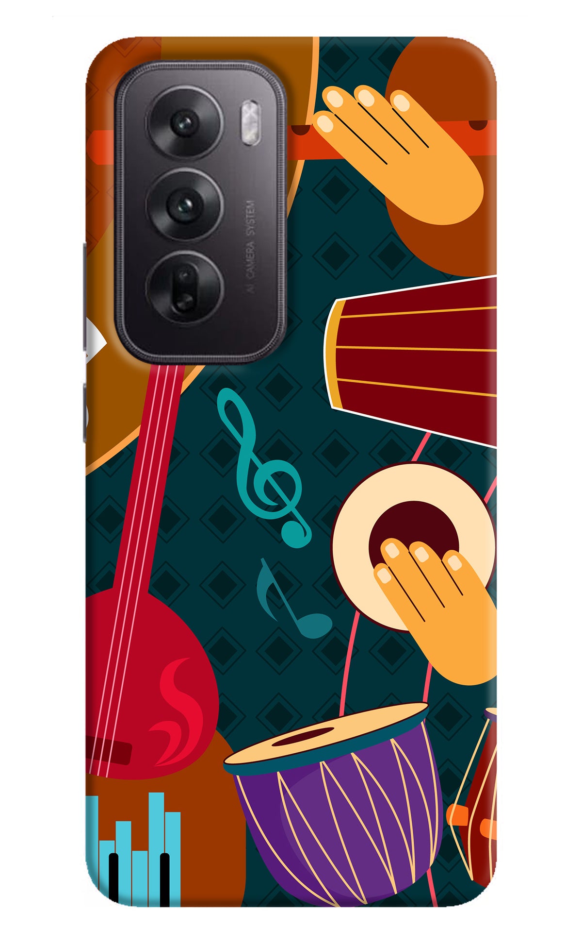 Music Instrument Oppo Reno12 5G Back Cover