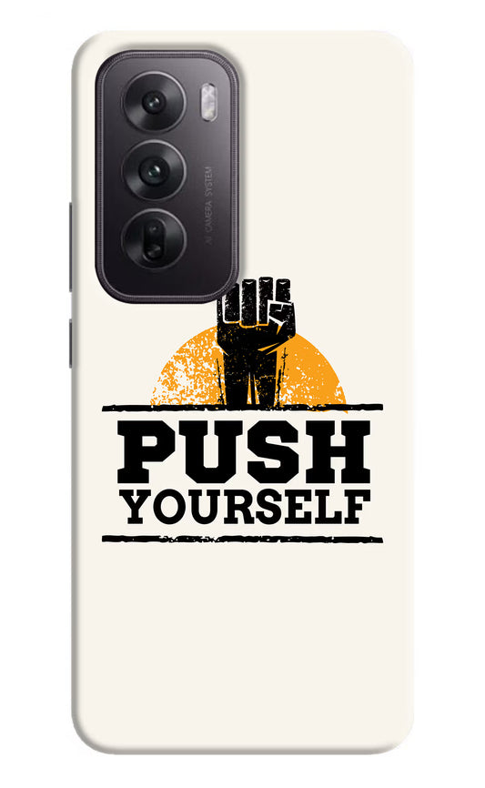 Push Yourself Oppo Reno12 5G Hard Case Back Cover by Casekaro