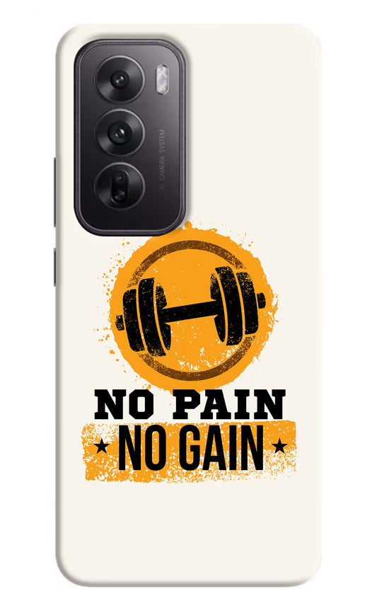 No Pain No Gain Oppo Reno12 5G Hard Case Back Cover by Casekaro