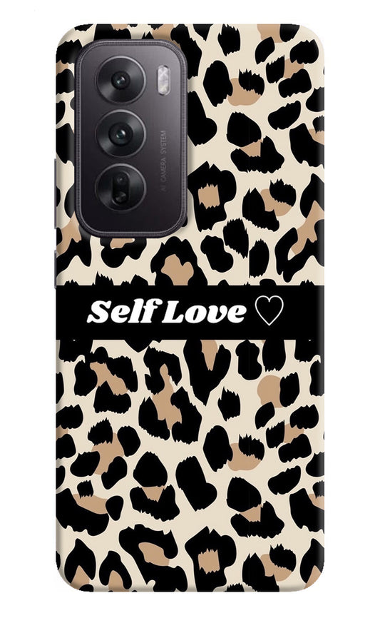 Leopard Print Self Love Oppo Reno12 5G Back Cover