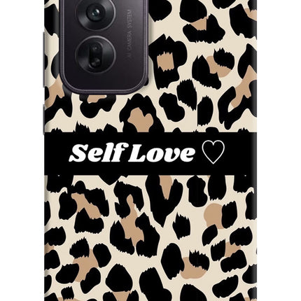 Leopard Print Self Love Oppo Reno12 5G Hard Case Back Cover by Casekaro