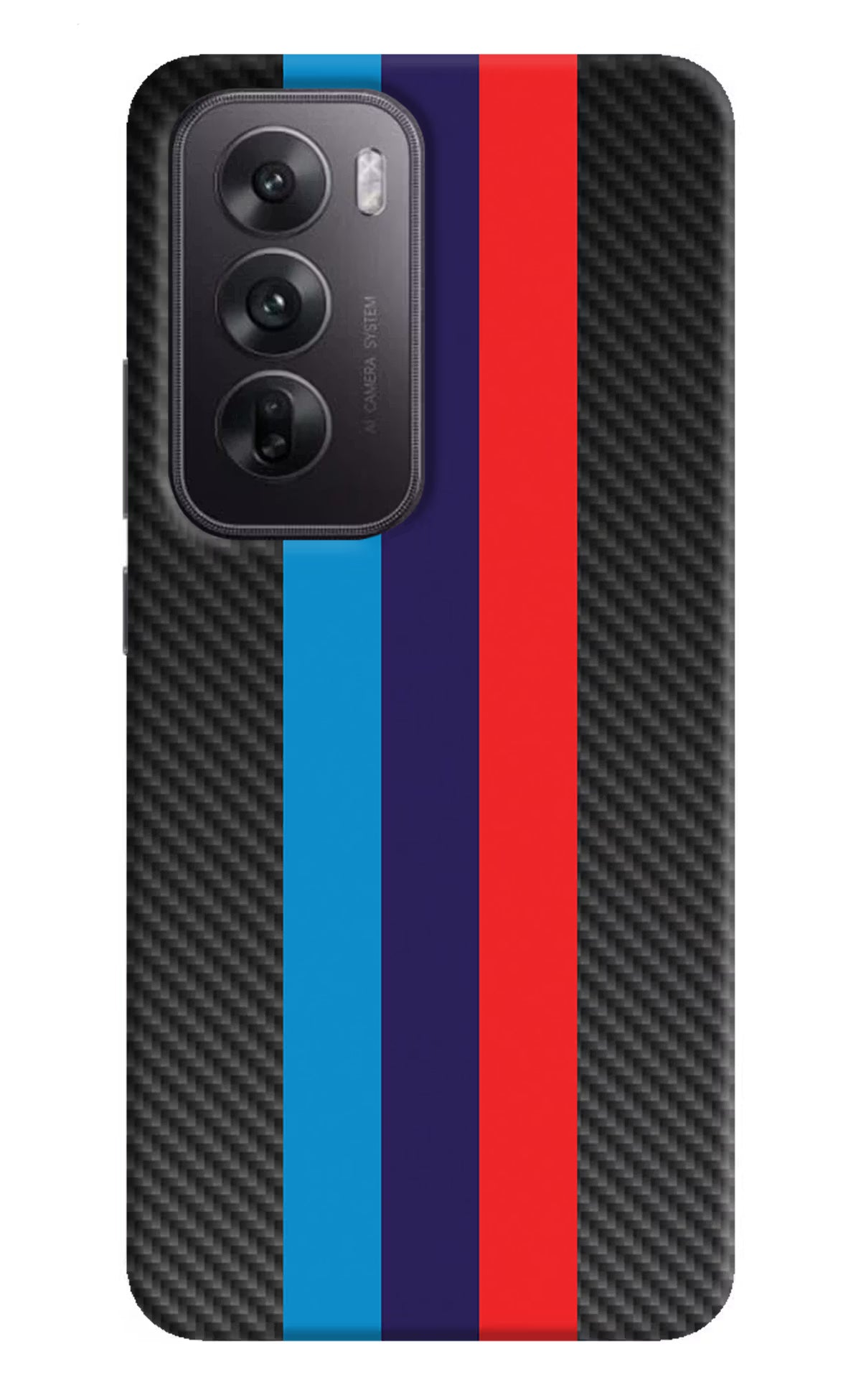 BMW Stripes Pattern Oppo Reno12 5G Hard Case Back Cover by Casekaro