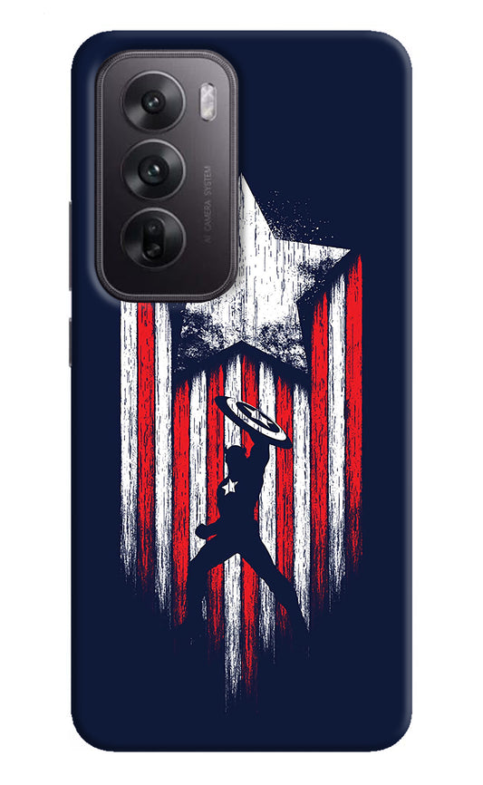 Captain America Marvel Art Oppo Reno12 5G Back Cover