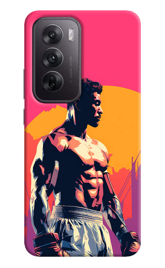 Sunset Warrior (AI Generated) Oppo Reno12 5G Back Cover